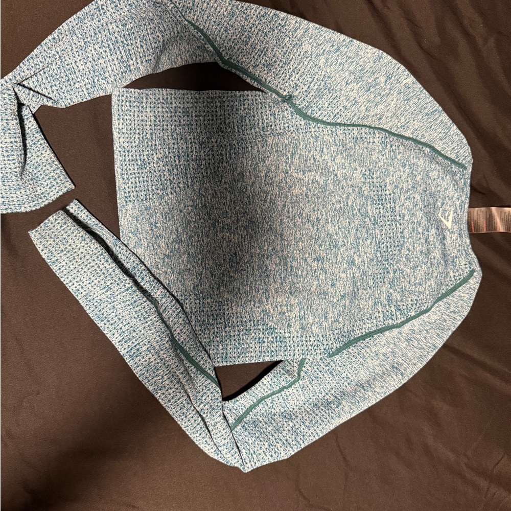 Blue Long Sleeve Athletic Top